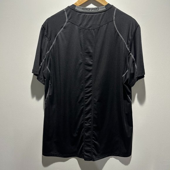 NWOT! NIKE PRO Dri-Fit Black Short Sleeve Gym Active wear T-Shirt Tee Shirt - Picture 5 of 6